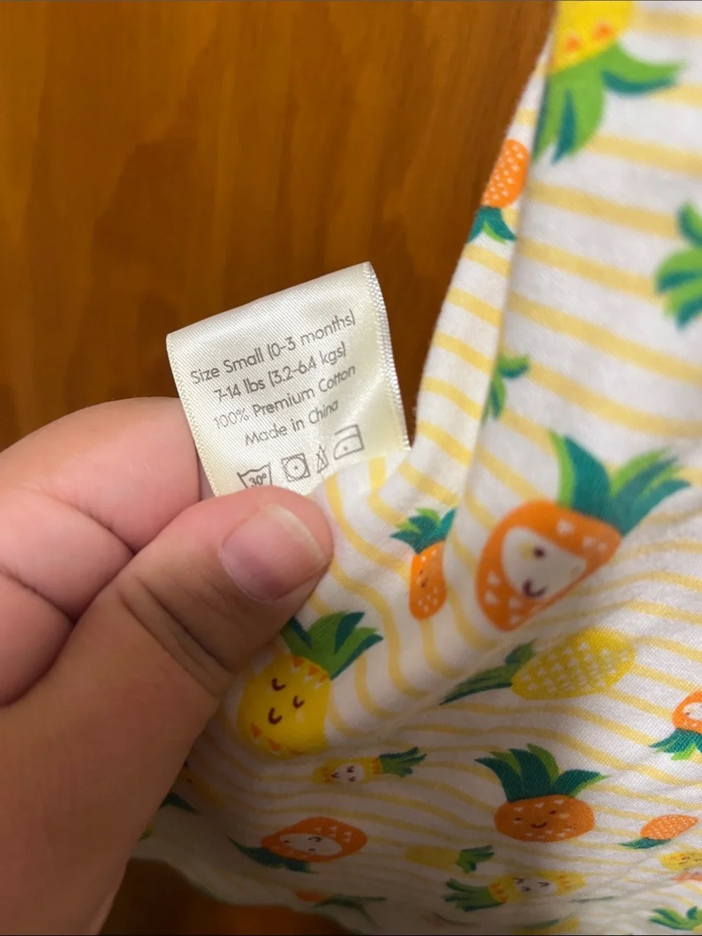 Yellow Pineapple Baby Sleep Sack
